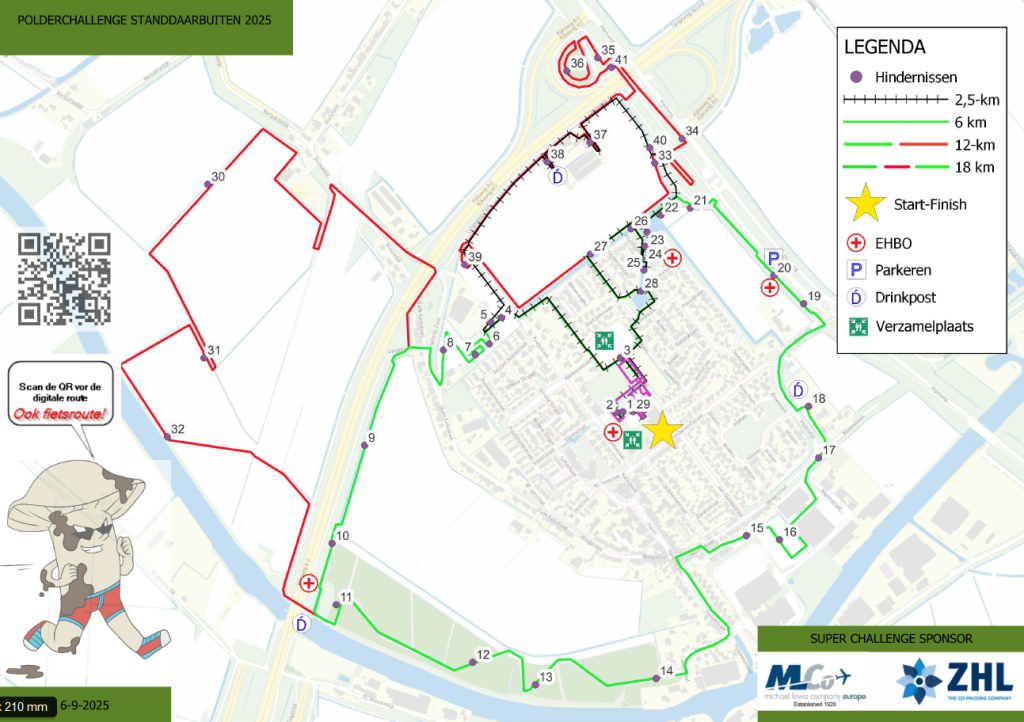 routekaart Polderchallenge Standdaarbuiten 2025